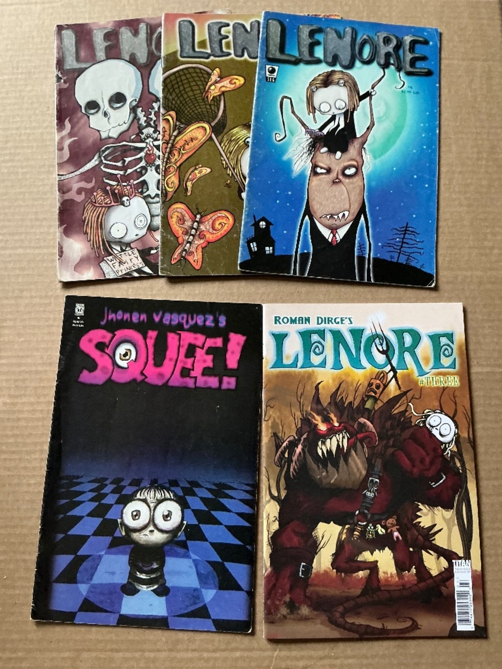 Lenore Comic Lot 5 comics SLG Publishing & Titan Readers Lot